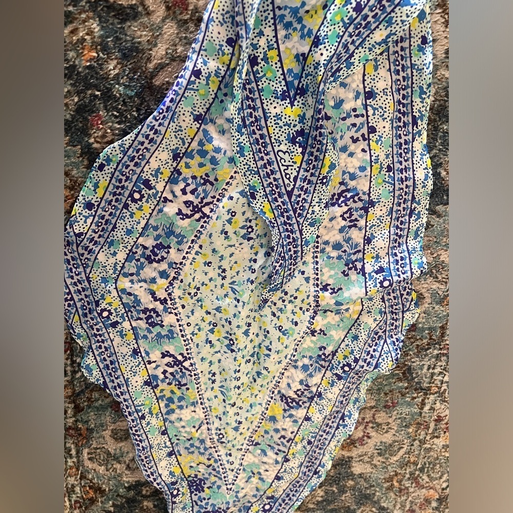 Echo silk Floral Patterned Scarf soft